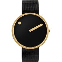 PICTO 43387-1020 Orologio Orologio Unisex Black and Gold 40mm