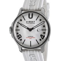 U-Boat 9542 Darkmoon White SS Orologio Uomo 44mm 5ATM