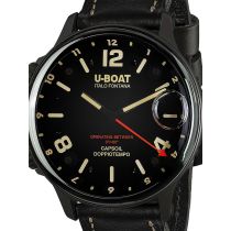 U-Boat 9671 Capsoil Doppiotempo DLC GMT Orologio Uomo 55mm 10ATM