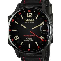 U-Boat 9673 Capsoil Doppiotempo DLC GMT Orologio Uomo 55mm 10ATM