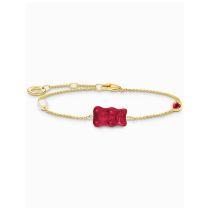 Thomas Sabo A2151-430-10-L19V Bracciale con Orsetti d'Oro placcato con perle e pietre