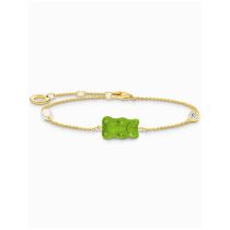 Thomas Sabo A2151-445-6-L19V Bracciale con Orsetti d'Oro placcato con perla e pietra