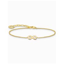 Thomas Sabo A2161-413-39-L19V Bracciale placcato oro con ciondolo a forma di infinito