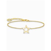 Thomas Sabo A2162-413-39-L19V Bracciale placcato oro con ciondolo a stella