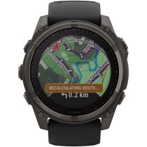 Garmin 010-02907-11 Herrenuhr fenix 8 Solar Saphirglas Silkonband 51mm 10ATM