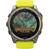 Garmin 010-02907-21 Herrenuhr fenix 8 Solar Saphirglas Silkonband 51mm 10ATM