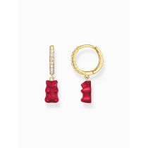 Thomas Sabo CR726-414-10 Orecchino singolo dorato con orsetto rosso oro Donna