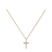 Engelsrufer ERN-LILCROSS-ZI-G Cross Collare da donna 38mm, regolabile