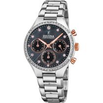 Festina F20401/4 Boyfriend Cronografo Orologio Donna 36mm 5ATM