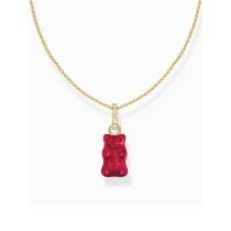 Thomas Sabo KE2209-414-10-L45 Collana placcata oro con ciondolo a forma di Orsetti d'Oro rosso da donna