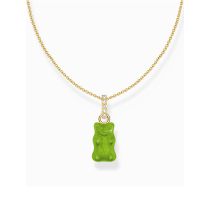 Thomas Sabo KE2209-414-6-L45V Collana in oro con ciondolo a forma di Orsetti d'Oro verde da donna