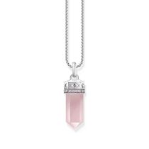 Thomas Sabo PE955-640-9 Ciondolo in argento con cristallo di quarzo rosa colorato Donna