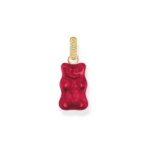 Thomas Sabo PE967-414-10 Ciondolo Orsetti d'Oro grande placcato rosso con pietre Donna